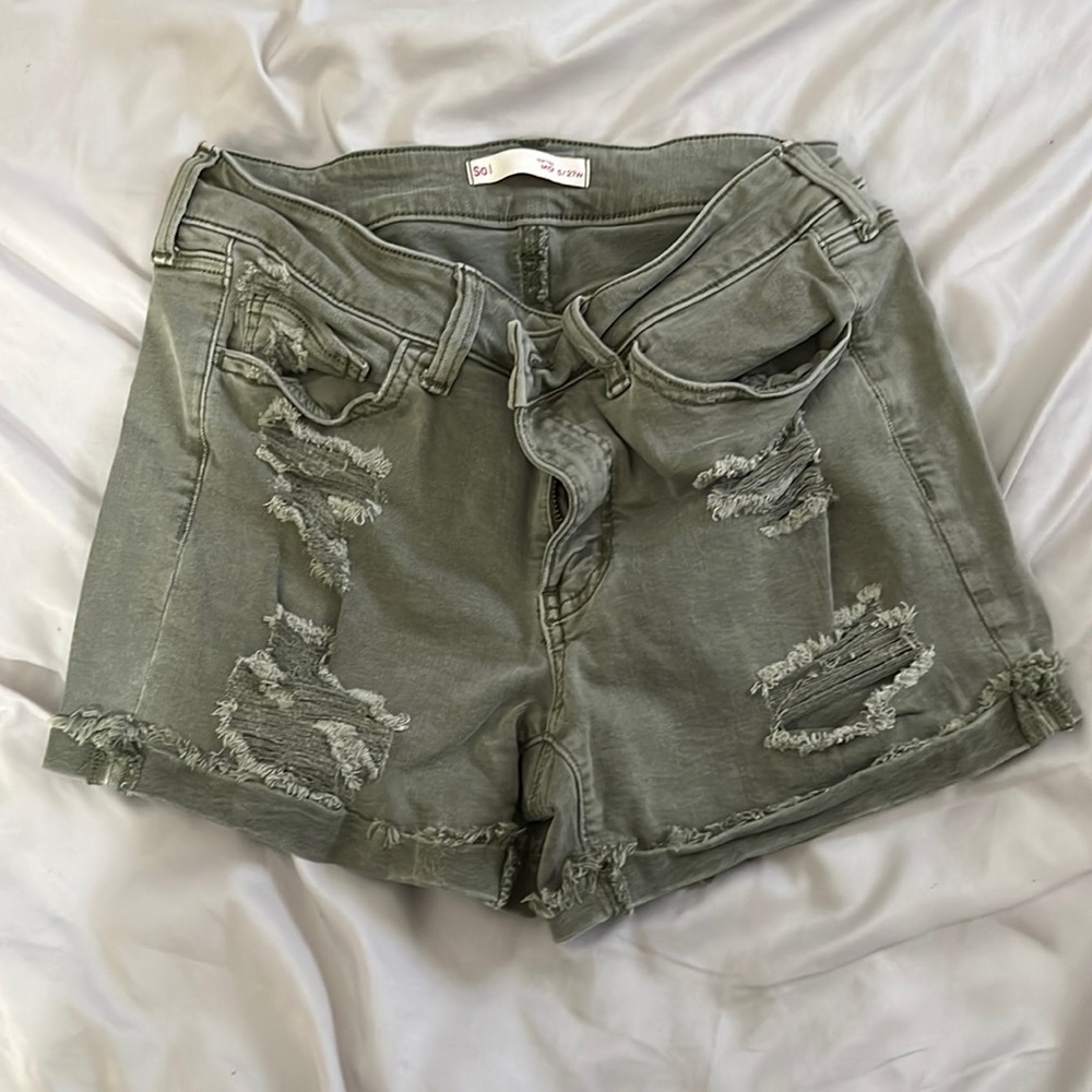Olive green shorts